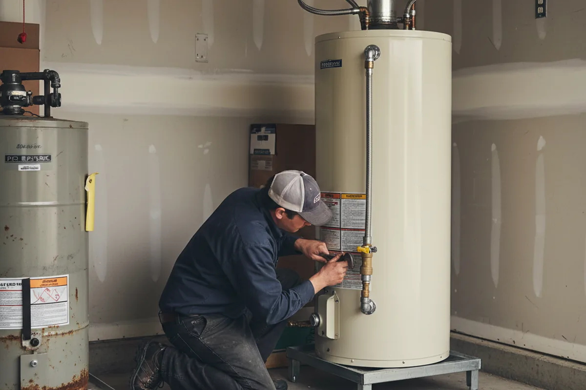 Water heater and shutoff valve replacement in Cooleemee